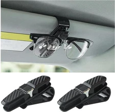2PCS Universal Sun Visor Glasses Holder Sunglasses Cards Clips for Cars Pickup