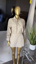 Fashion Nova Vein Enchantment Mini Dress Khaki Size S NWT Belted Utility