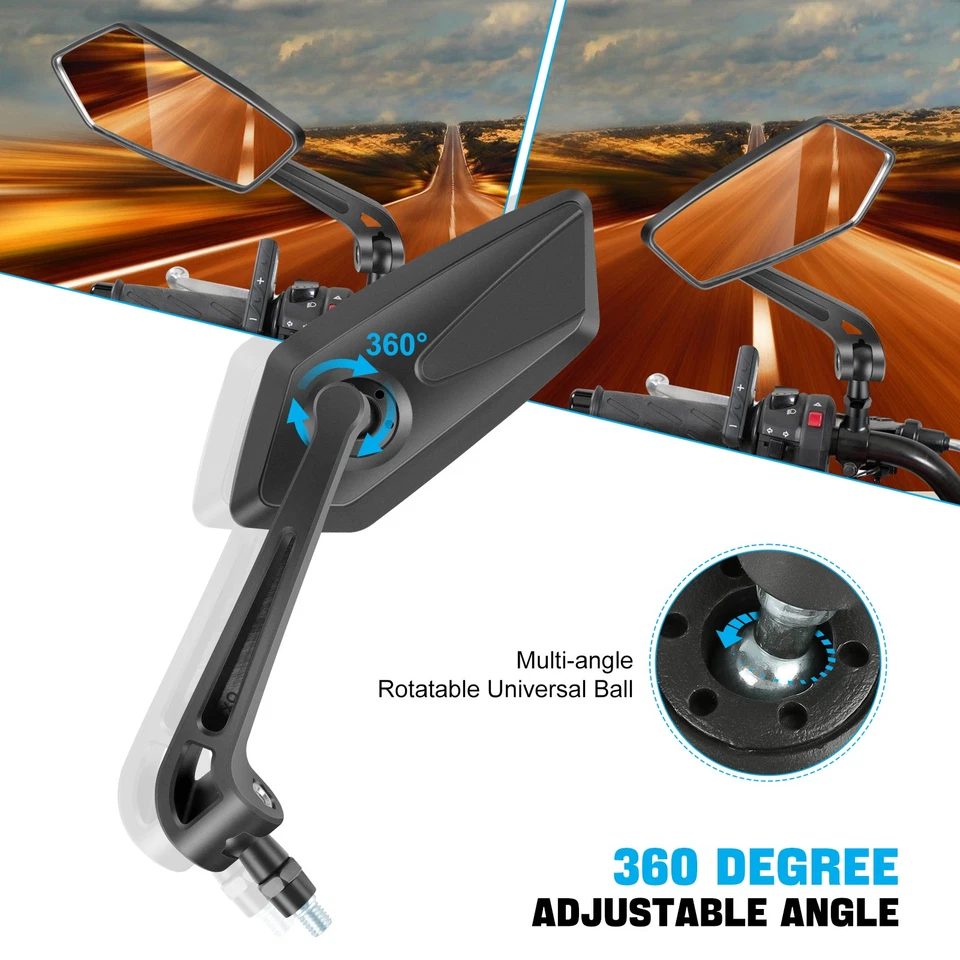 Espejos retrovisores para motocicleta Buell Blast Lightning XB9 XB9SX XB12S 8 mm/10 mm Foto 2 de 4