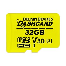 Delkin 32GB microSD Card UHS-I U3/V30 with Adapter   DASHCARD  High-Enduranc...