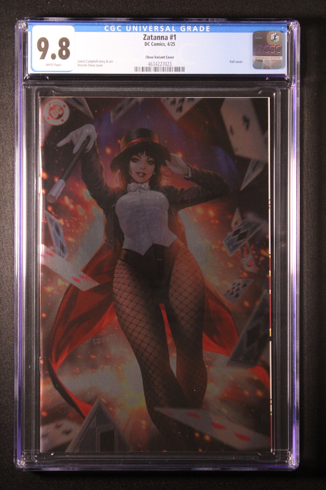 Zatanna 1 CGC 9.8 Chew Variant Cover Foil cover