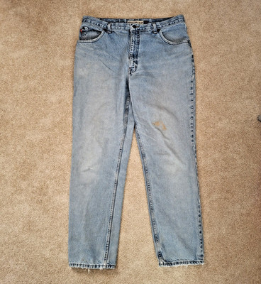 Vintage Bugle Boy 750 Mens Jeans 38x32 Light Wash 90s Easy Fit Dad Grunge Denim