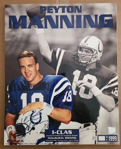 Peyton Manning Signed 16 x 20 Photo PSA Certified Auto Colts HOF