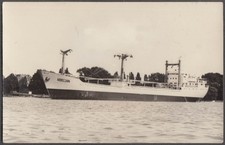 Commercial tanker / freighter ship S S Abidjan photo ca 1960s
