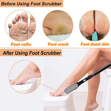 Toe Cleaning Brush 18.8"-25.9" Telescopic Long Handle Foot Brush Foot File Ft