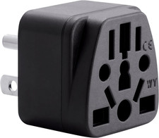 US Travel Plug Adapter, EU,AU,UK,NZ , Grounded 3 Prong USA Wall Plug
