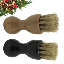 2 Pcs Wooden Bristle Shoe Cleaning Brush Portable Shoe Polishing Cleaning Tool