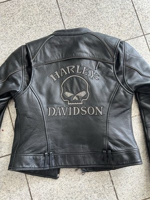 HARLEY DAVIDSON Willie G Reflective Skull Lederjacke 98152-09VW Gr. XS x-small