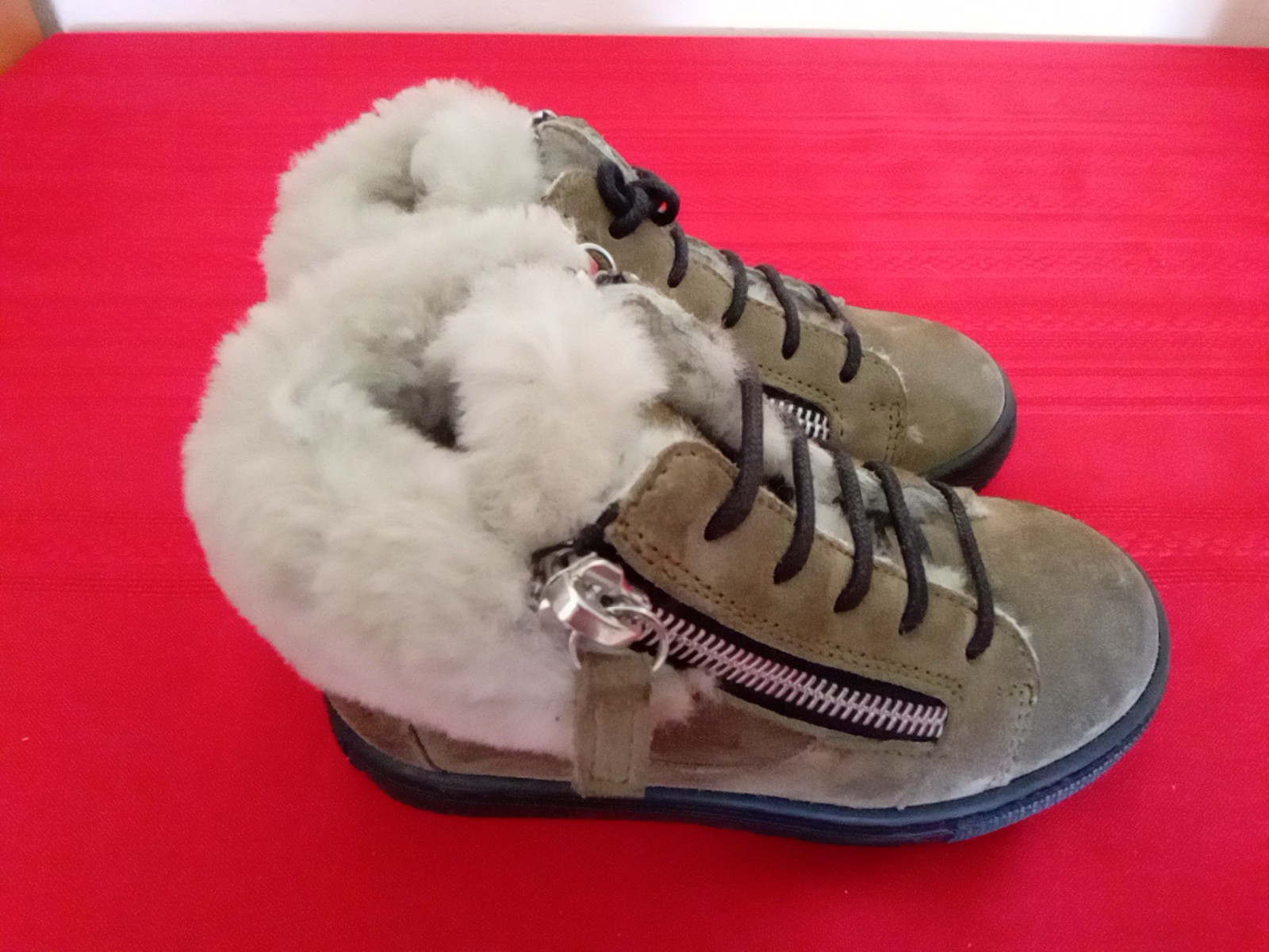 $475 GIUSEPPE ZANOTTI BABY/TOT CUTEST FURBULOUS HI TOP SHOE BOOTIE NIB ITALY 24
