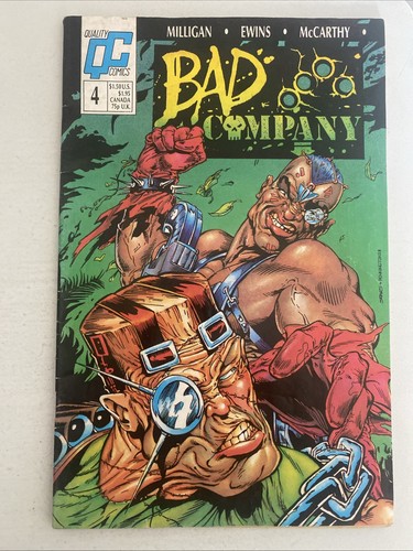 BAD COMPANY. NUMBER'S 4-5 (2 ISSUE 1989 LOT). QUALITY COMICS. BRET EWINS-ART. - Picture 2 of 11
