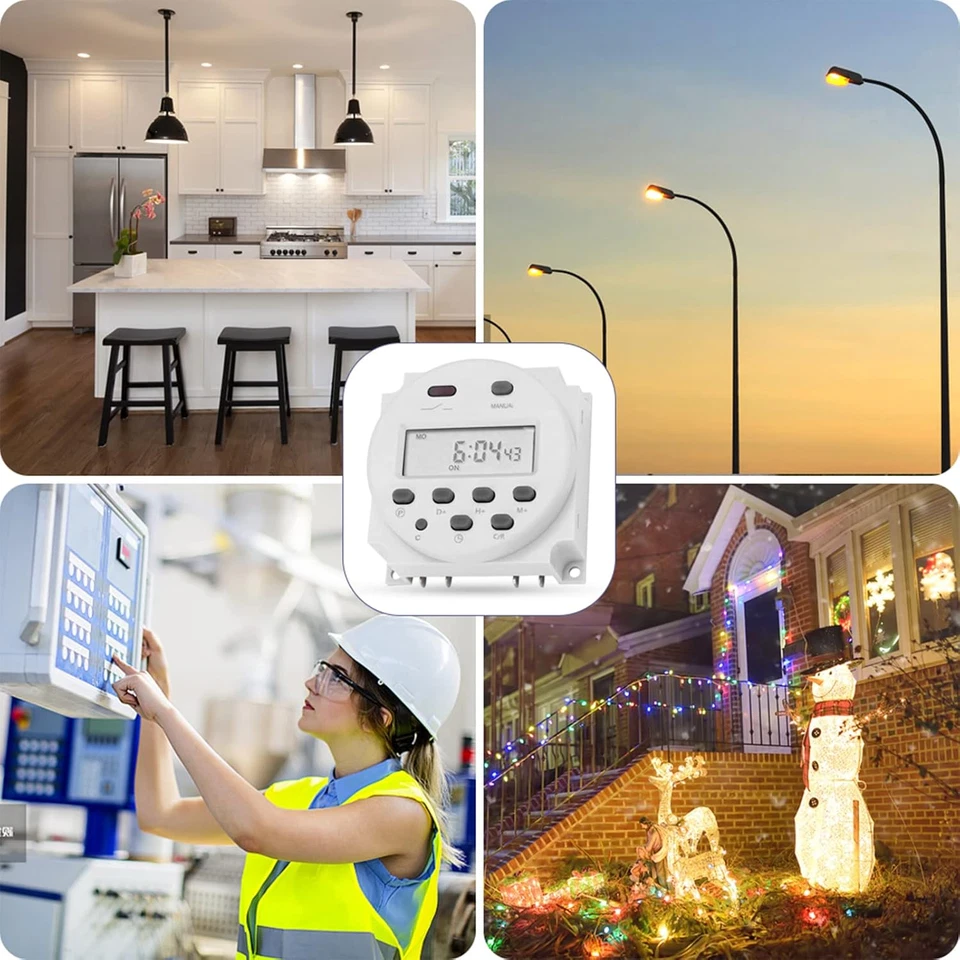 Interruttore Digitale Con Timer, Temporizzatore Digitale Elettronico LCD Con 7 G - Immagine 2 di 4