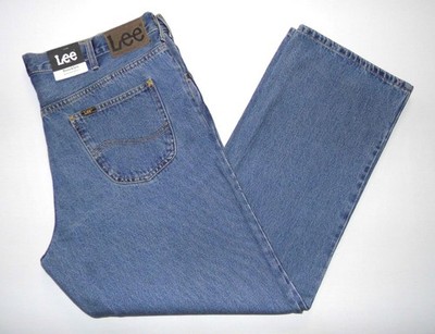 Lee Herren NEU Brooklyn Regular Straight Fit Jeans 42''W x 32''L 100% Baumwolle Denim