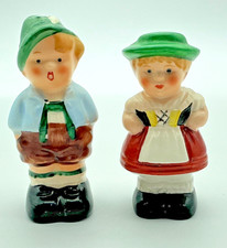 Vintage Mini Goebel Hummel German Boy and Girl Salt and Pepper Shakers
