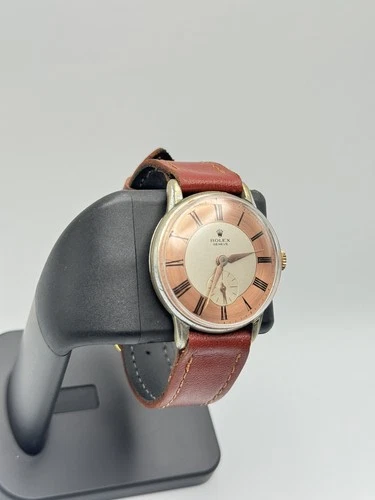 Rolex Vintage Geneve Steel Manual Wind 1940s 34mm
