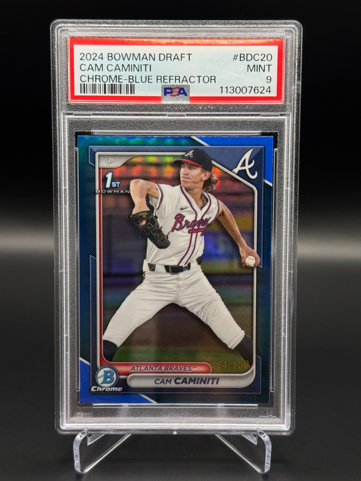 2024 Bowman Draft - Chrome Cam Caminiti #BDC-20 Blue Refractor /150