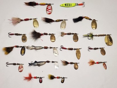 19 Vintage MEPPS Fishing Lures 5,4,3,2,1,0 Aglia Comet & Others France Lot