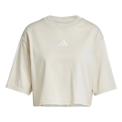 Adidas T-Shirt Essentials 3 Streifen, Single Jersey - Farbe: Alumina / Bian