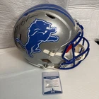 Barry Sanders Autographed Full Size Lions Authentic Helmet (Beckett COA) Read!