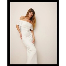 NWT Reformation Josefina Knit Midi Dress in Fior Di Latte Size Small