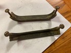 Two Art Deco Vintage Hardware “Step Down”  Brass Handles Pulls  . Orig. Screws — photo 3