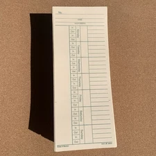 Adams Time Cards, Weekly, 2-Sided, Overtime Format, 3-3/8 x 8-1/4, Manila 175 ct
