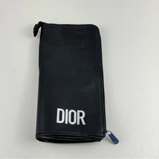 Dior Beauty CD Black Cosmetic Makeup Brush Travel Bag Sleek Minimalist Design