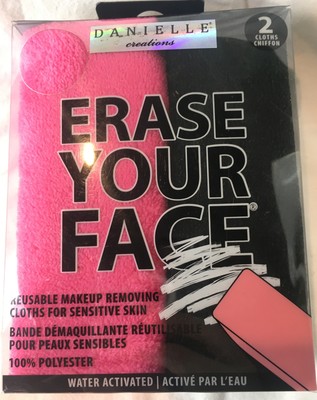 Danielle Creations Erase Your Face Re-usable Makeup Removing 2 Cloth Pack 