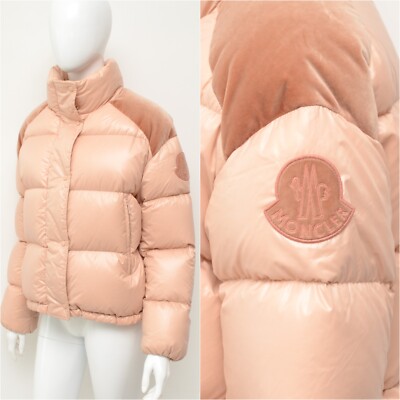Authentic Women's Moncler Chouette Pink Down Puffer Jacket Size