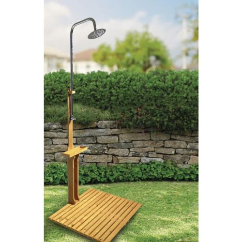 Doccia Da Giardino In Legno Di Pino Trattato Con Ferro Zincato 75X75X221Cm