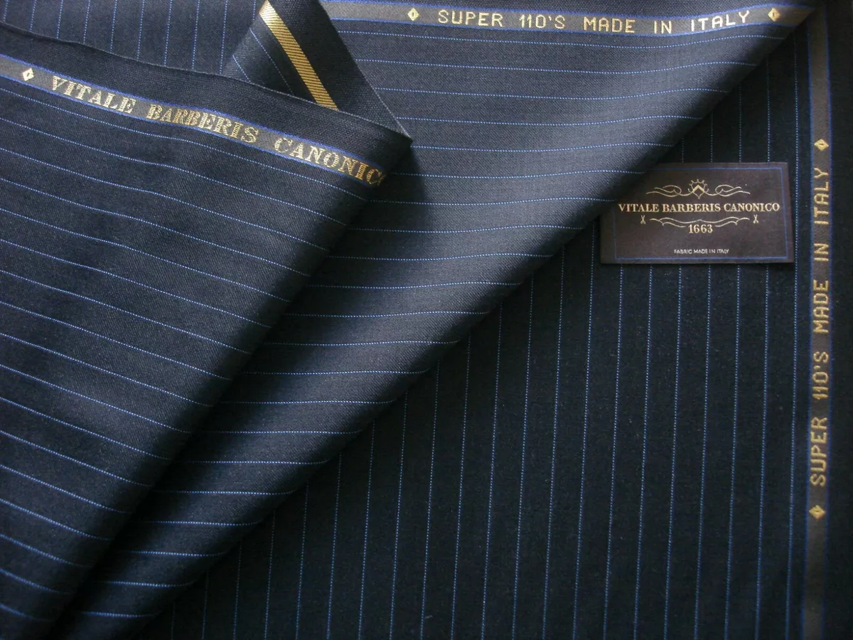 Vitale Barberis Canonico Suiting Black Fabric 100% Wool Super -  Israel