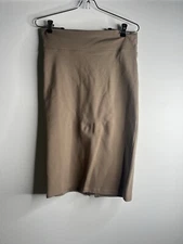 Labijou Pencil Skirt Large Full Stretchy Knee Length Brown