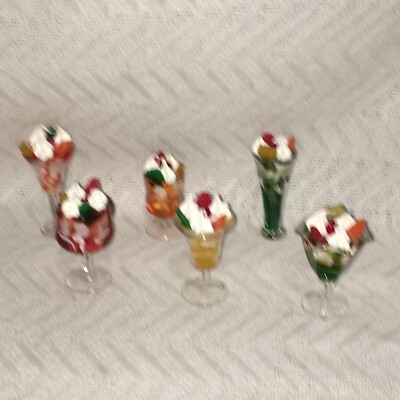 ICE CREAM SUNDAE MAGNET SET 6 PCS NEW IN PACK K20017