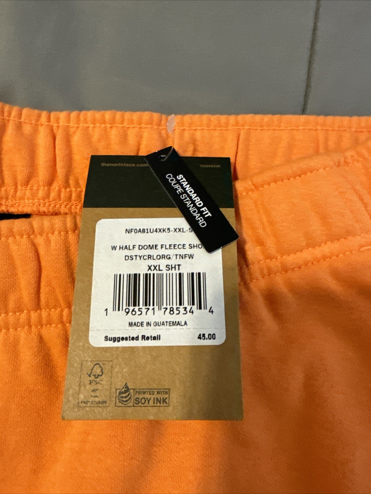 THE NORTH FACE Shorts Women’s 2XL Orange Half Dome Fleece Standard Fit Pockets image 3