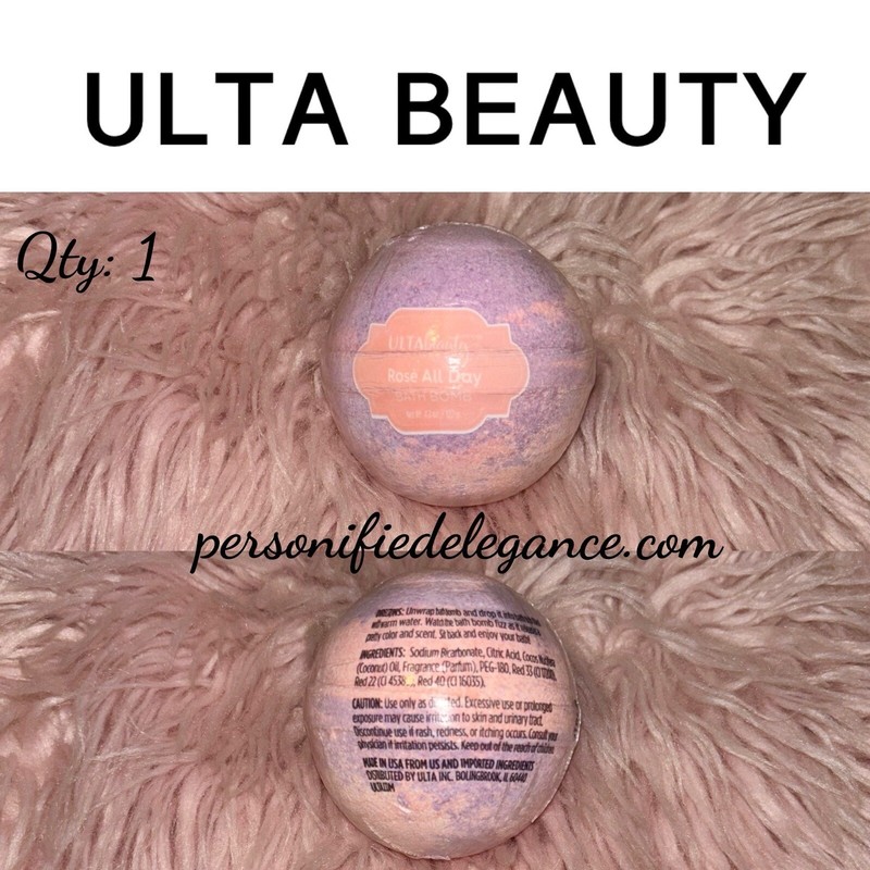 NEW Ulta Beauty Rose’ All Day Pink Bath Fizzy Bomb Full Size 4.3 oz Qty 1