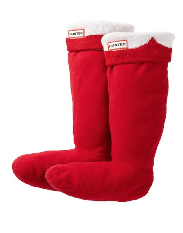 White Moustache Tall Boot Socks 