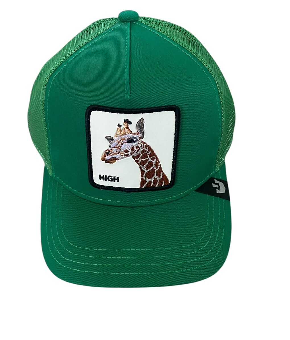 Goorin Bros The Farm Animal Trucker HIGH Giraffe GREEN SnapBack Verde Cap  New