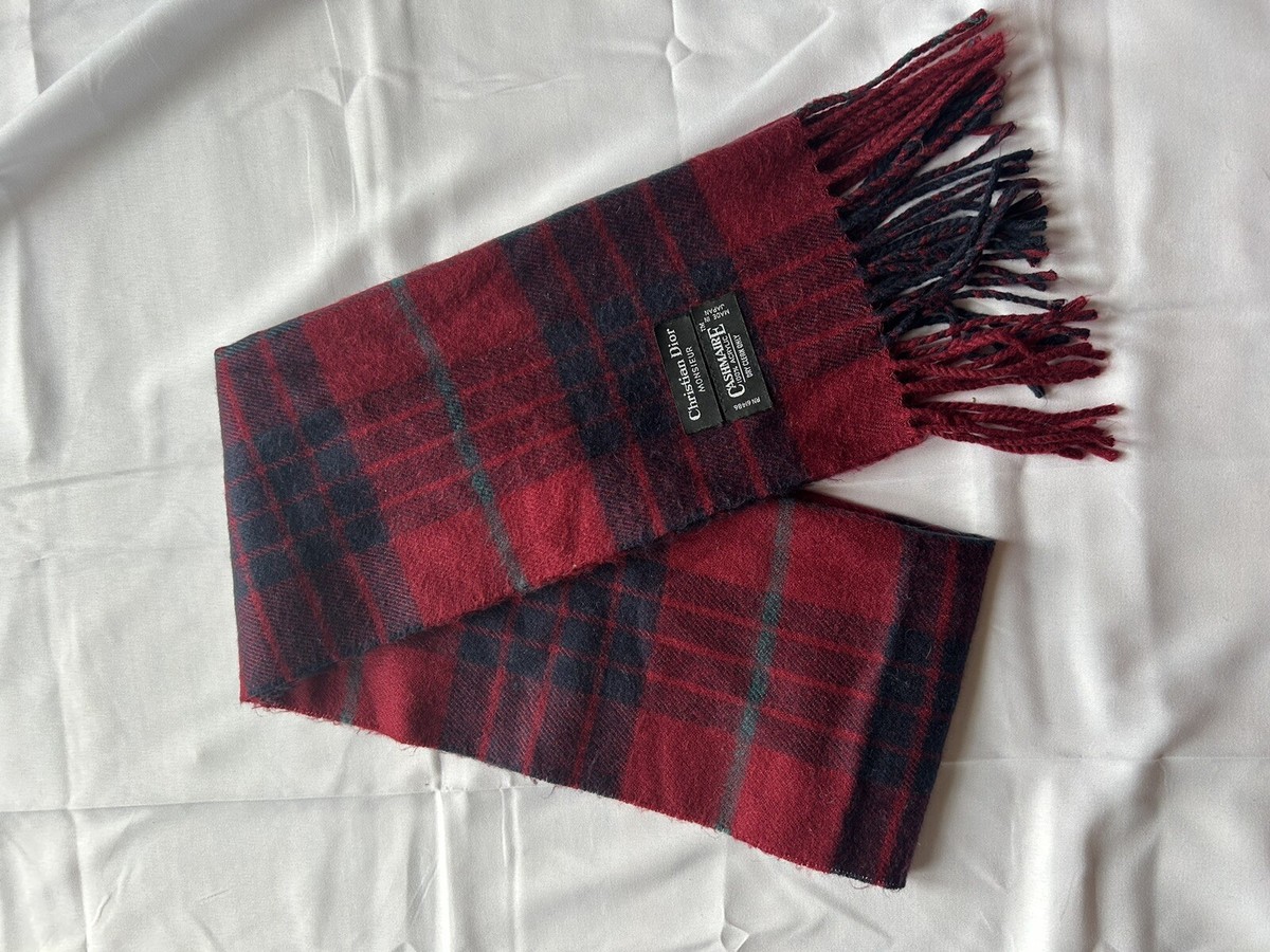 小物 Christian Dior archive Cashmere scarf Christian Dior Cashmere Scarf – Second Chance Thrift Store