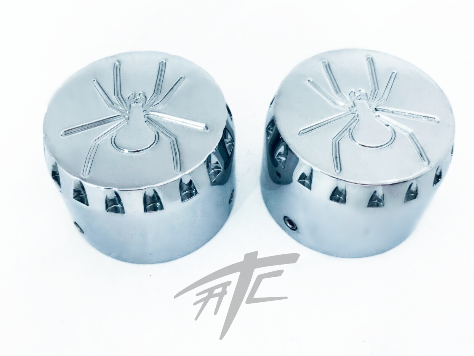 SPYDER ENGRAVED CHROME REAR AXLE CAPS 2010-2020 CAN-AM SPYDER
