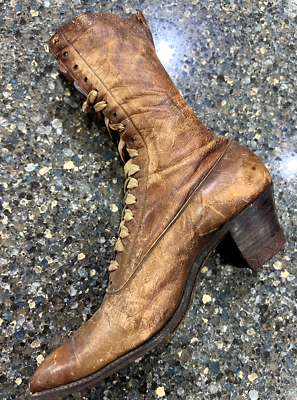 ANTIQUE VICTORIAN LADIES LACE UP LEATHER BOOT ca. 1890s | eBay