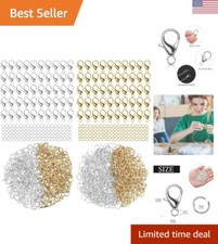 Color-Resistant Lobster Claw Clasps and Jump Rings Set for DIY Jewelry Projects