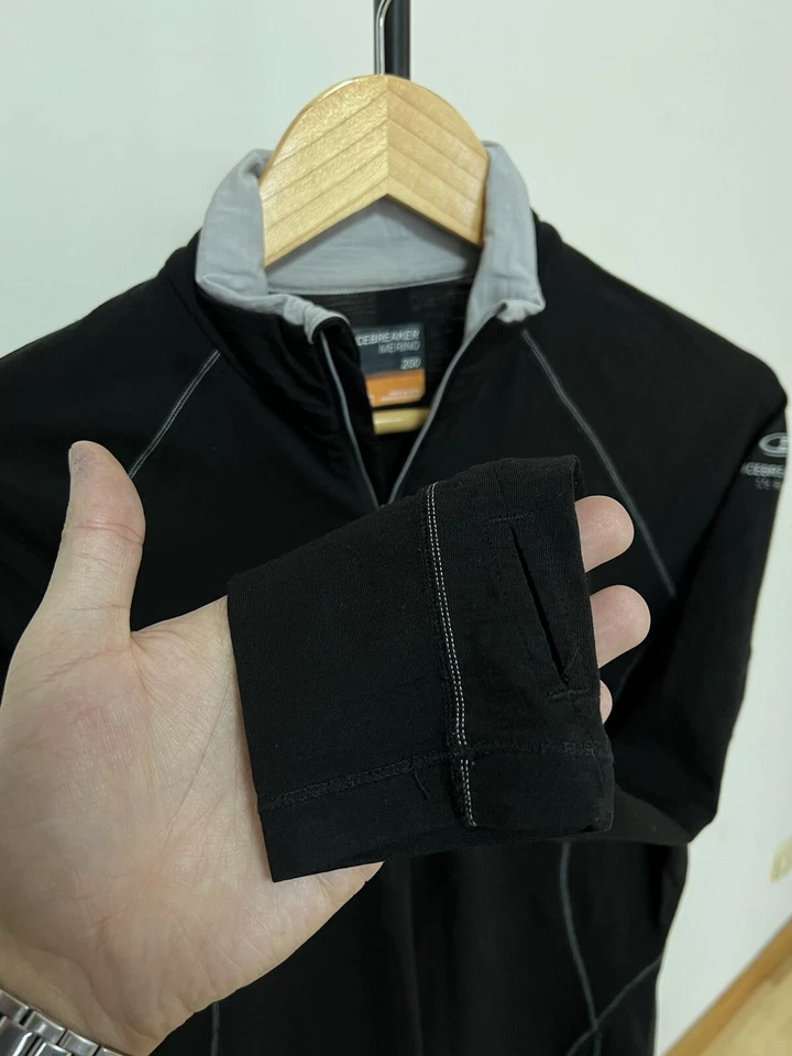 Icebreaker Lana Merino Mujer M Bodyfit 200 Cremallera 1/4 Polar Suéter Sudadera Larga Foto 4 de 4