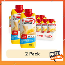  2 pack Premier Protein Shake, Bananas  Cream, 30g Protein, 11 fl oz, 12 Ct