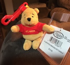 Disney Atlanta Pooh 4  Keychain Beanbag Plush New W/tags RARE