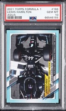 2021 TOPPS FORMULA 1 AQUA #166 LEWIS HAMILTON 24/199 PSA 10