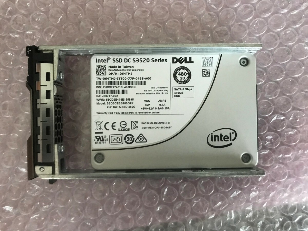 自作PC本体のみ（i3-7100 SSD 480GB DDR4 16GB) DELL 64TMJ SSDSC2BB480G7R INTEL DC S3520 480GB 6G 2.5 SATA SSD