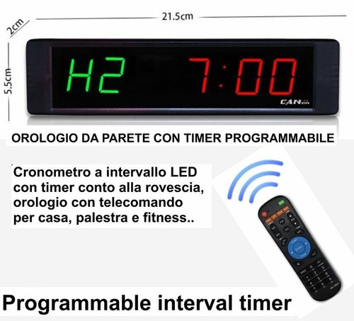 CRONOMETRO LED OROLOGIO HOME FITNESS CROSSFIT TABATA TIMER TRAINING REMOTE  | eBay