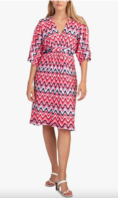Trina Turk Dress Multicolor Delightful Sz L NEW NWT AM4