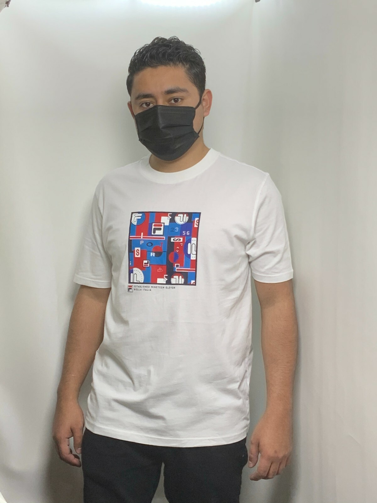 T shirt uomo Fila bianca manica corta