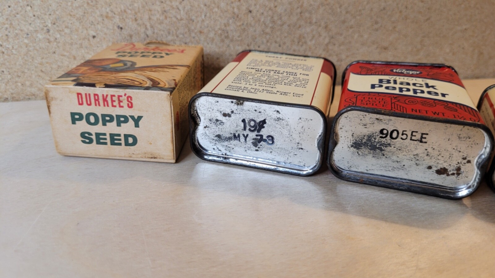 Vintage Spice Cans Mixed Lot of 5 Thyme Curry Durkee’s Poppy Seed eBay