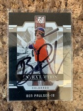 Ben Paulsen Signed 2009 Panini Elite Extra Edition Auto Colorado Rockies